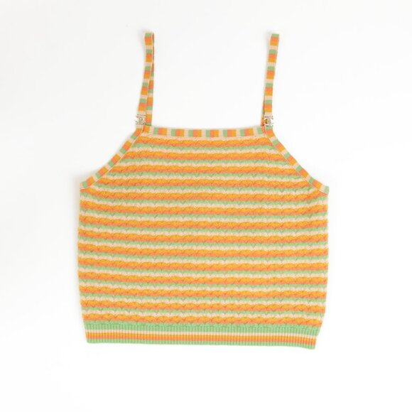 Chanel Orange Green Yellow Cashmere Tank - Picture 1 of 4